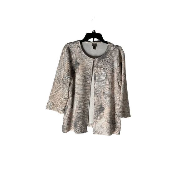 Chico’s Easywear Textured Open Front 3/4 Sleeve Jacket Size Medium (2) - Picture 1 of 6